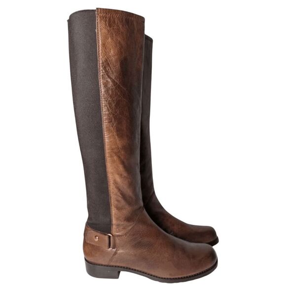 STUART WEITZMAN Accumulate Tall Back-Stretch Riding Boot Size 6.5M - Picture 3 of 8
